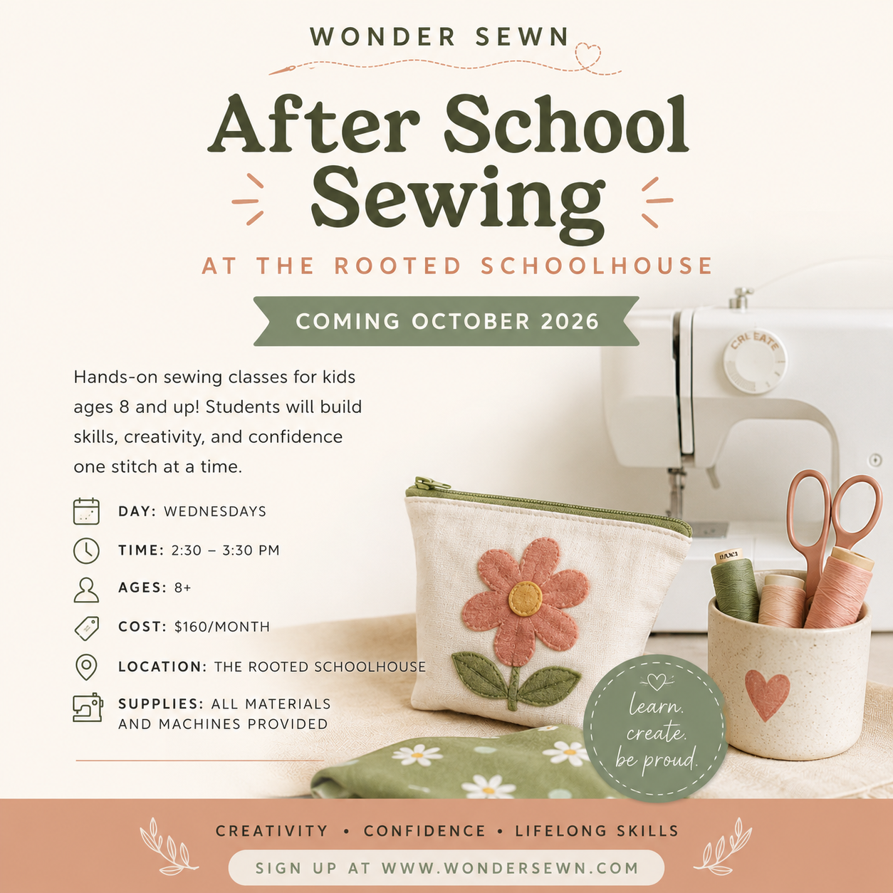 The Rooted School House After School Sewing Program