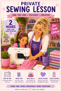 Private Sewing Lessons-2 Hour