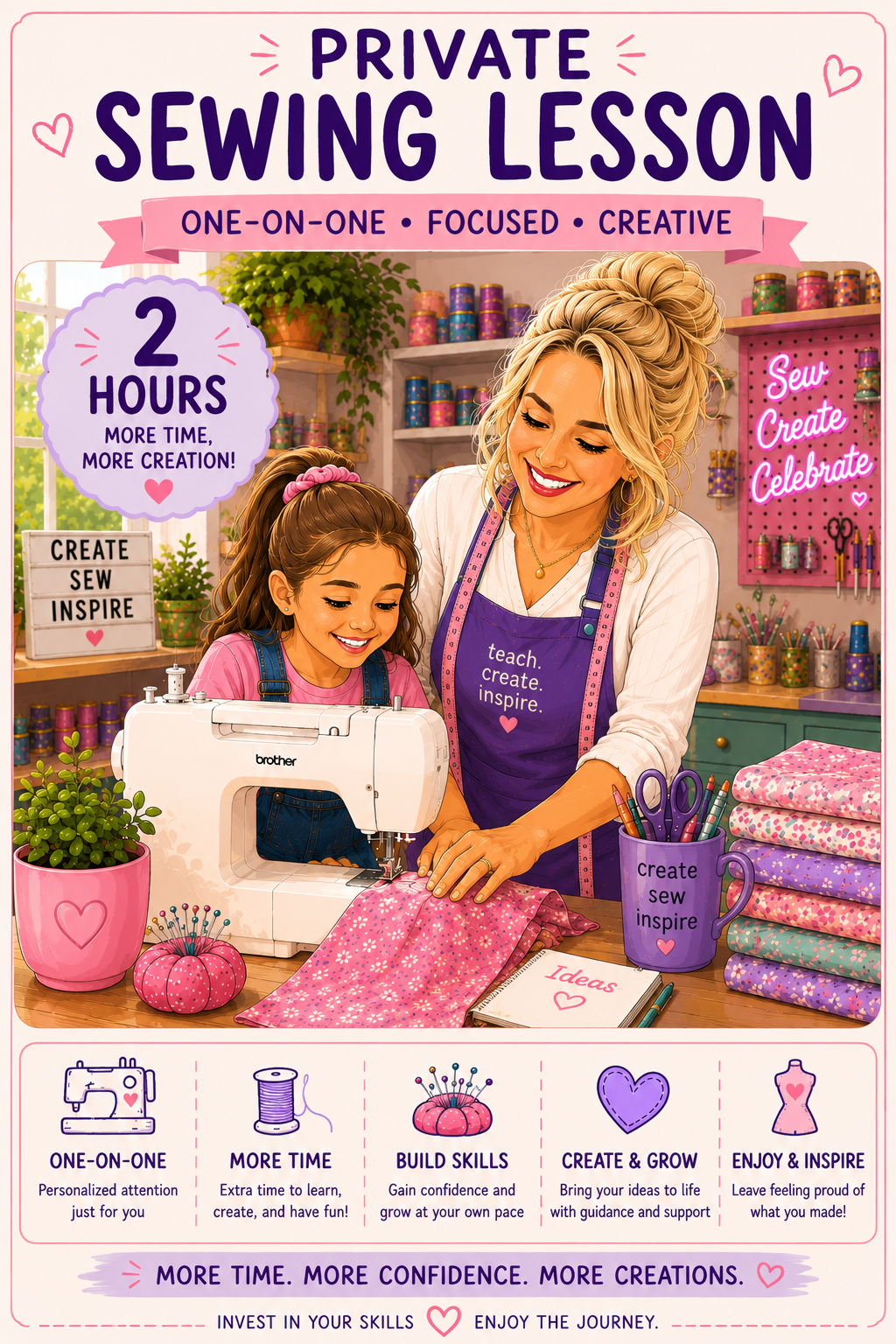 Private Sewing Lessons-2 Hour